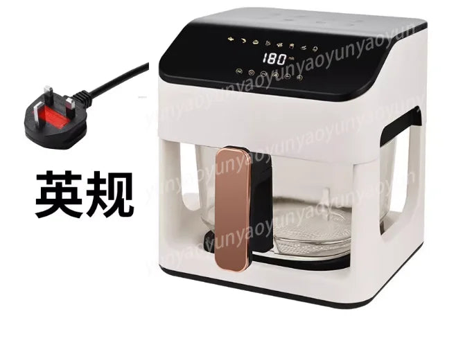 Clear glass air fryer
