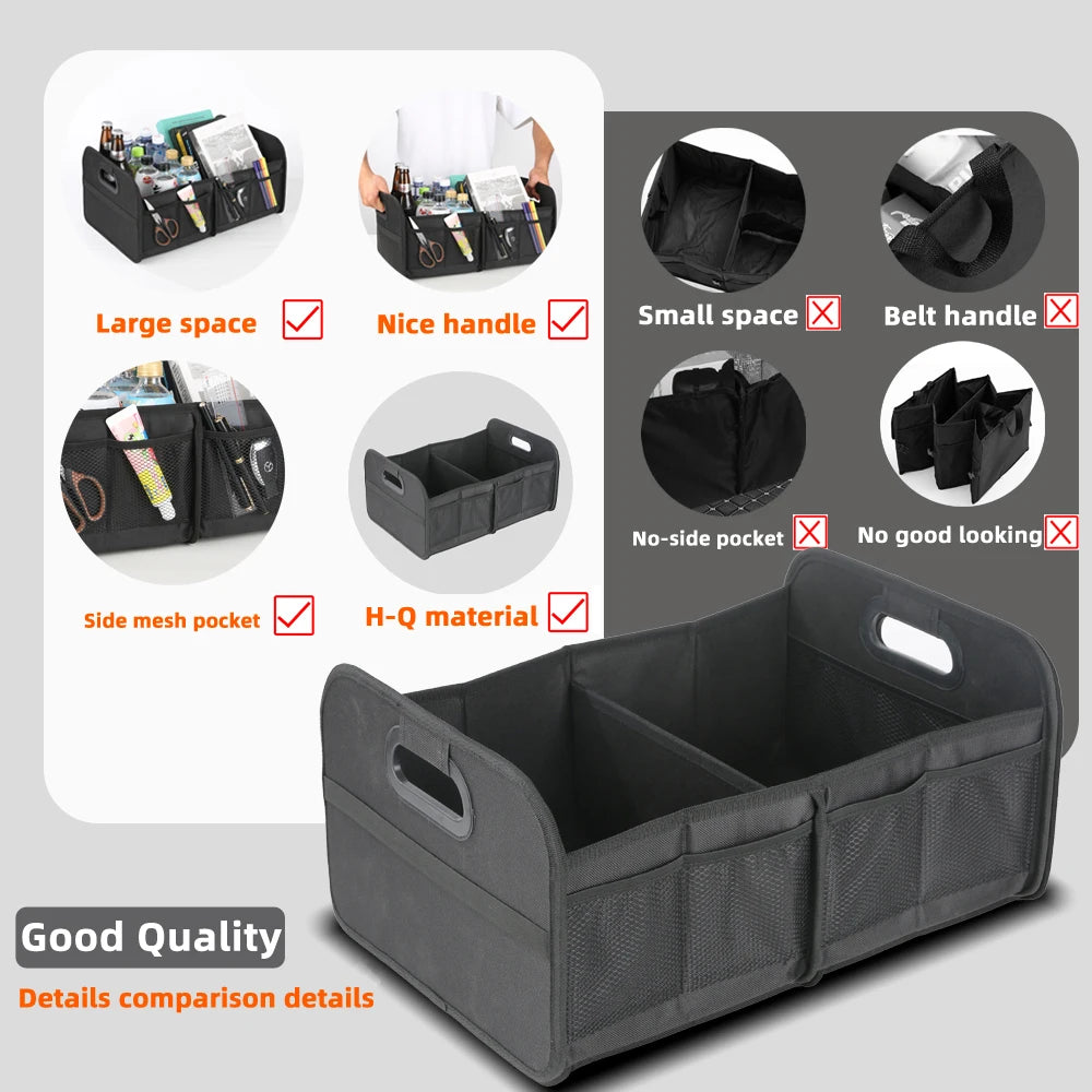 Low Price Car Trunk Storage Box 600D Oxford Cloth Material Large Capacity Foldable Car Trunk Organizer Clothes Storage Box