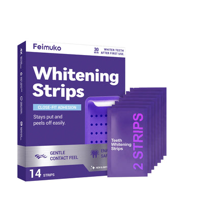 Feimuko Purple Stain Removal Teeth Strips Revitalizing Dental Strips Easy Use Portable Oral Care Strips Wholesale OEM Private