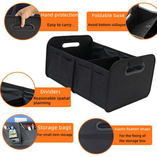 Low Price Car Trunk Storage Box 600D Oxford Cloth Material Large Capacity Foldable Car Trunk Organizer Clothes Storage Box