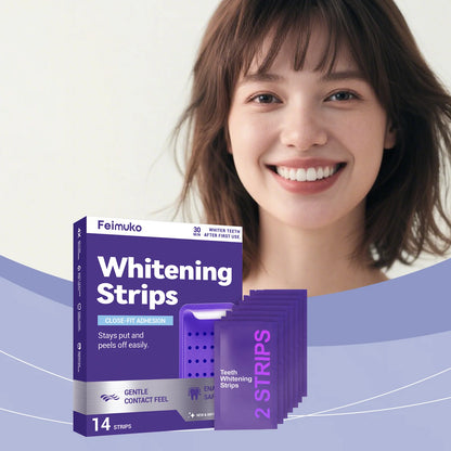 Feimuko Purple Stain Removal Teeth Strips Revitalizing Dental Strips Easy Use Portable Oral Care Strips Wholesale OEM Private