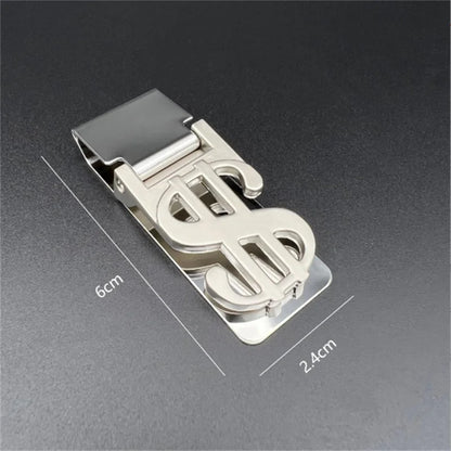 Metal Stainless Steel Money Clip Dollar-Shaped Banknote Clip High Quality Exquisite Money Holder Men's Bill Clip Business Wallet