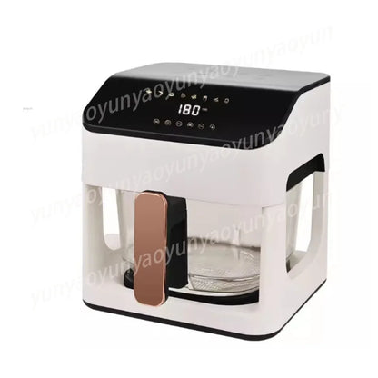 Clear glass air fryer