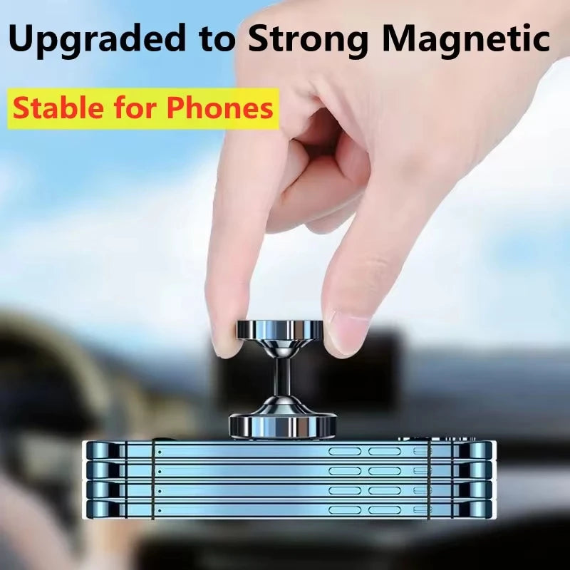 Creative Dual Axis Alloy Magnetic Car Bracket 720° Rotation Double Ball Magnetic Phone Holder for Any Model Phone