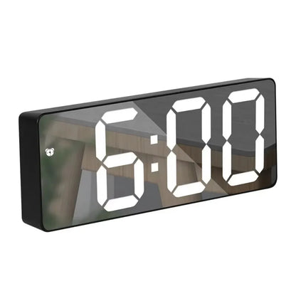 Plastic Voice Control Digital Alarm Clock Adjustable Voice Control LED Electronic Alarm Clock Anti-disturb 12/24H Desktop Clock