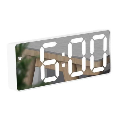 Plastic Voice Control Digital Alarm Clock Adjustable Voice Control LED Electronic Alarm Clock Anti-disturb 12/24H Desktop Clock