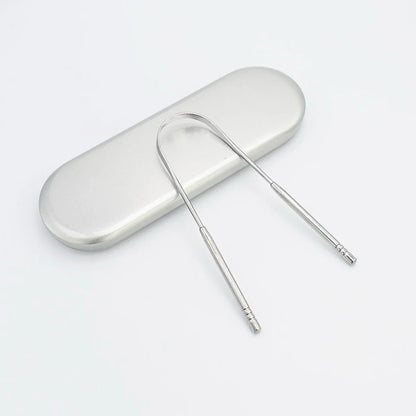 1/2/3/4pcs Tongue Scrapers for Adults Tough Metal Tongue Cleaner w/Storage Case Stainless Steel Tongue Scrubber for Fresh Breath