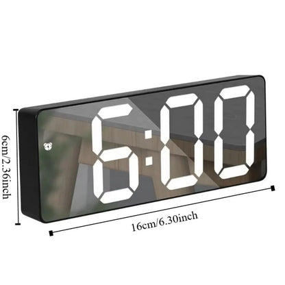 Plastic Voice Control Digital Alarm Clock Adjustable Voice Control LED Electronic Alarm Clock Anti-disturb 12/24H Desktop Clock