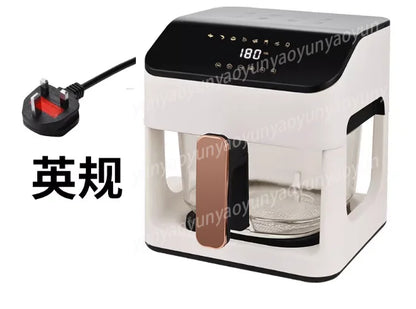 Clear glass air fryer