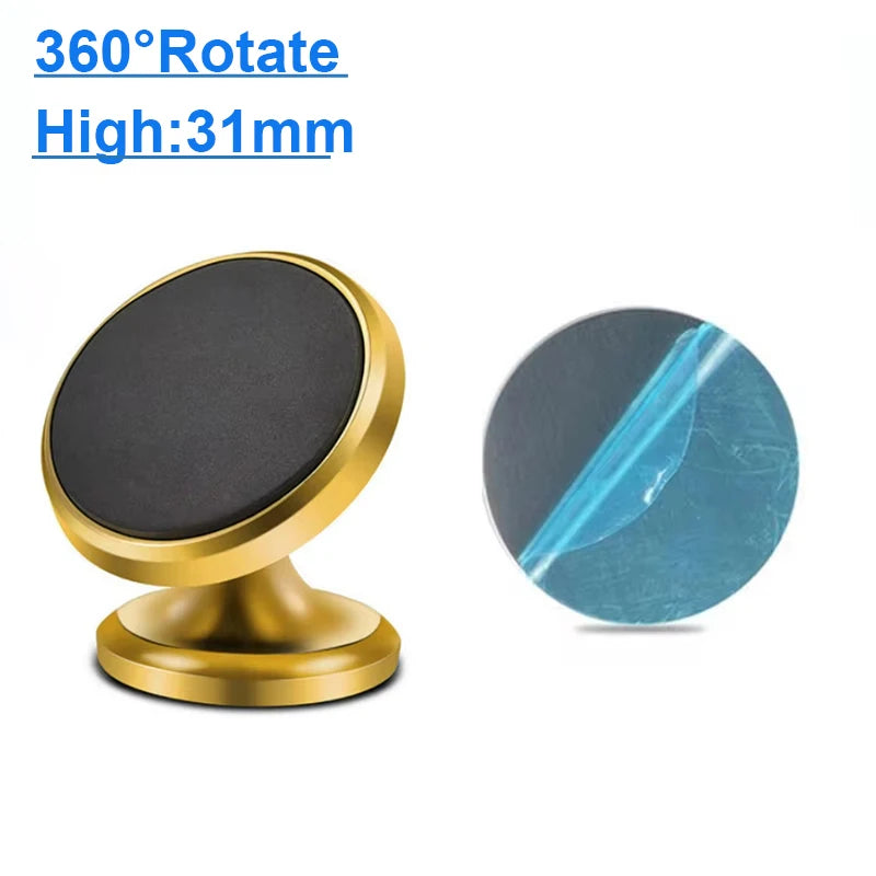 Creative Dual Axis Alloy Magnetic Car Bracket 720° Rotation Double Ball Magnetic Phone Holder for Any Model Phone