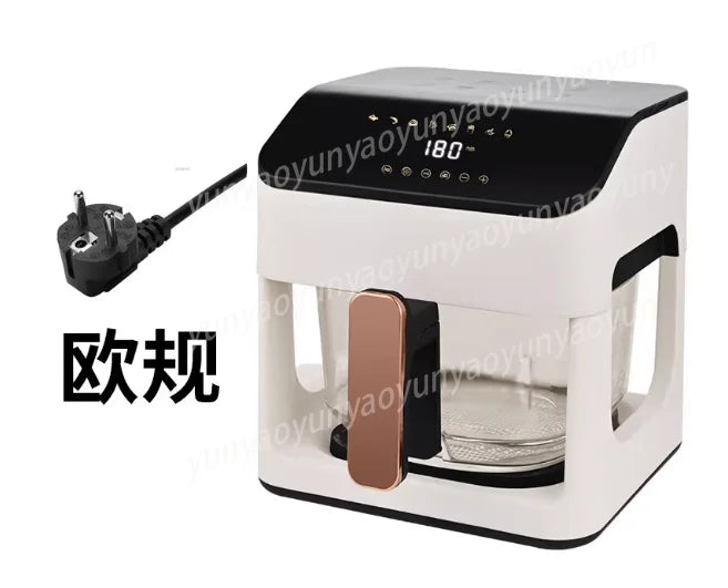 Clear glass air fryer