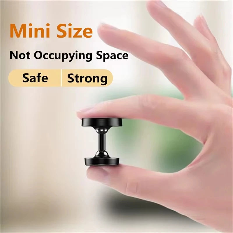 Creative Dual Axis Alloy Magnetic Car Bracket 720° Rotation Double Ball Magnetic Phone Holder for Any Model Phone